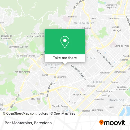 Bar Monterolas map