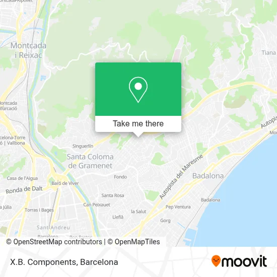 X.B. Components map