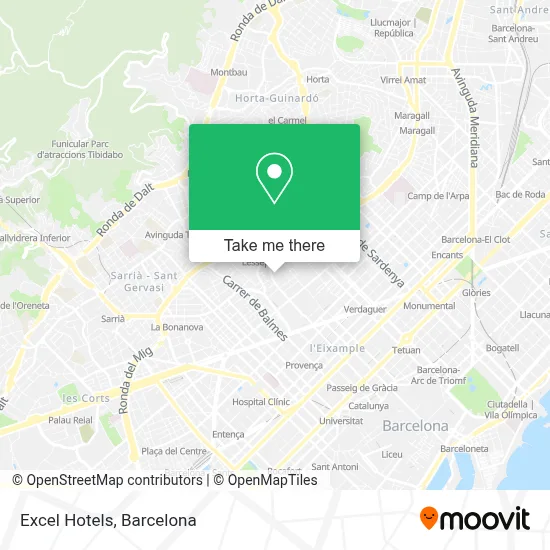 Excel Hotels map