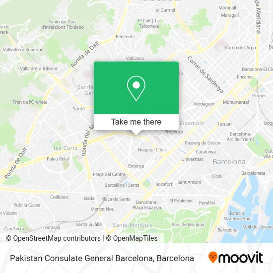 Pakistan Consulate General Barcelona map
