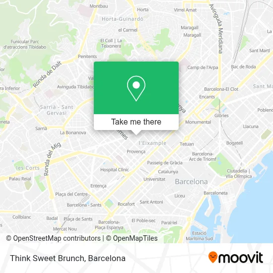 Think Sweet Brunch map