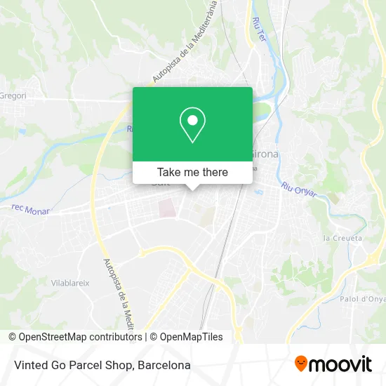 Vinted Go Parcel Shop map