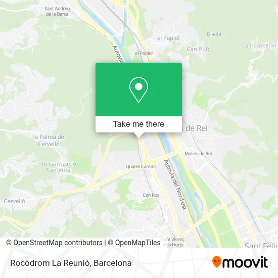 Rocòdrom La Reunió map