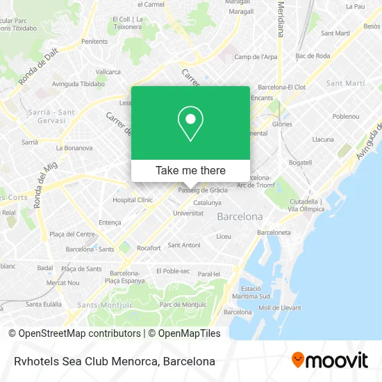 Rvhotels Sea Club Menorca map