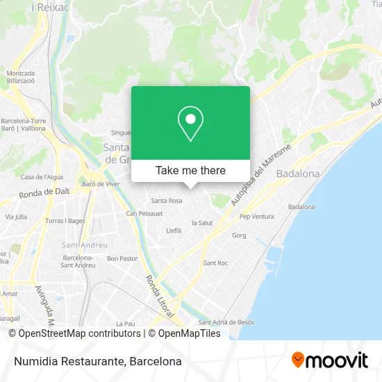 Numidia Restaurante map
