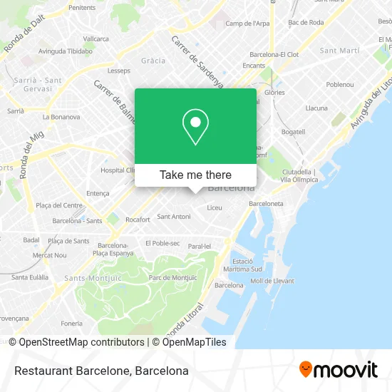 Restaurant Barcelone map
