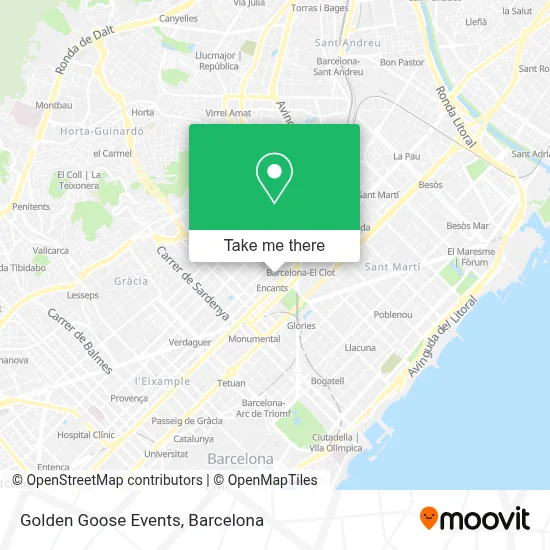 Golden Goose Events map