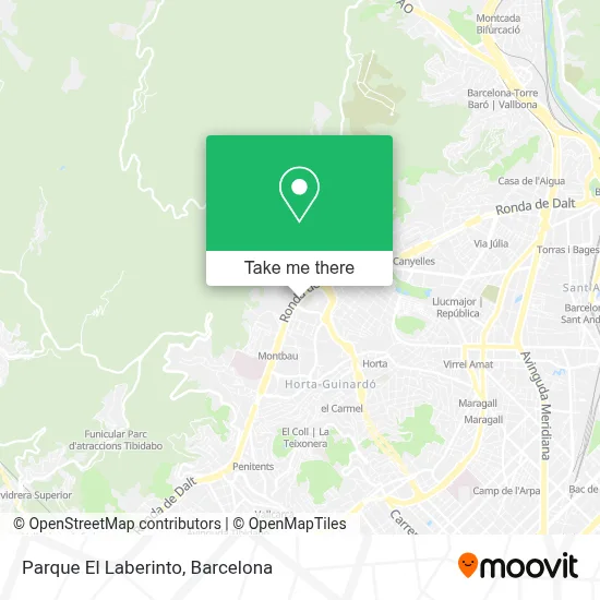 Parque El Laberinto map