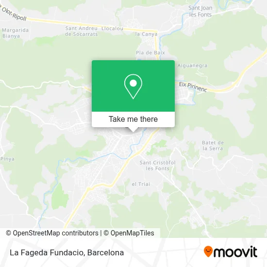 La Fageda Fundacio map