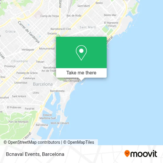 Bcnaval Events map