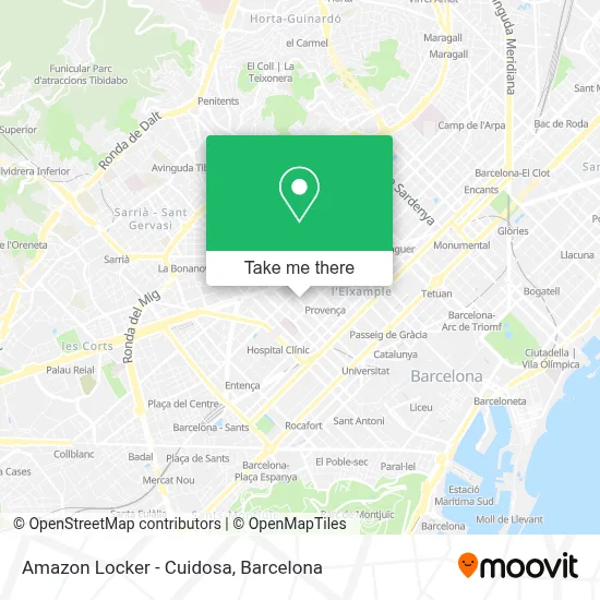 Amazon Locker - Cuidosa map