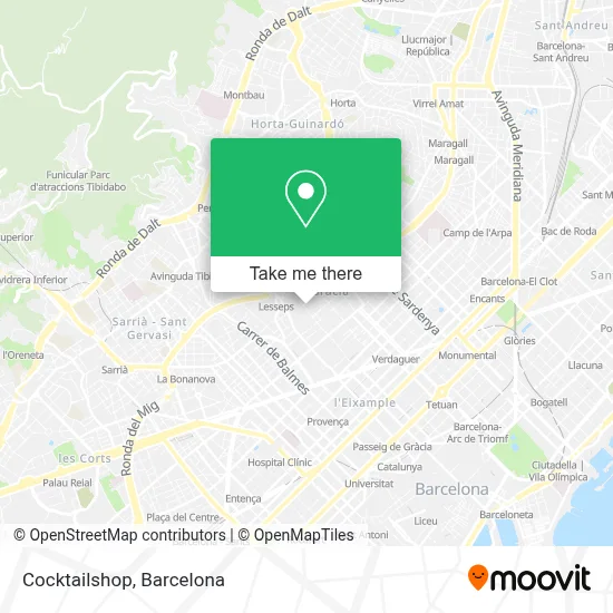 Cocktailshop map