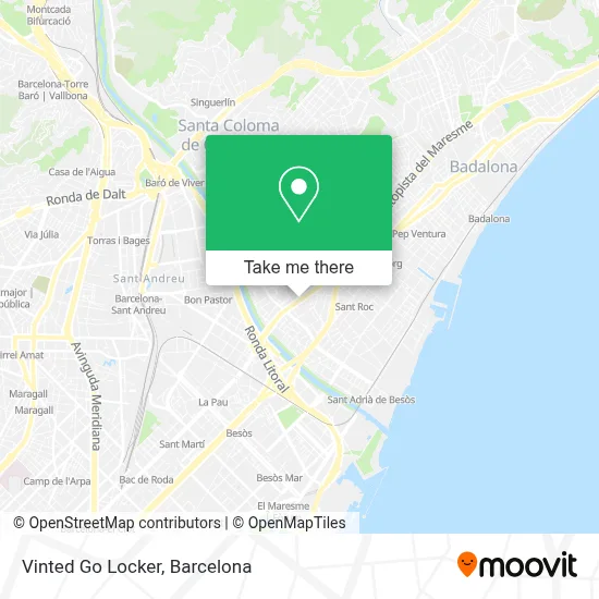 Vinted Go Locker map