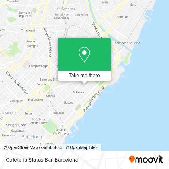 Cafeteria Status Bar map
