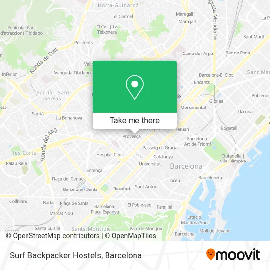 Surf Backpacker Hostels map