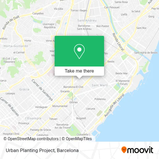 Urban Planting Project map