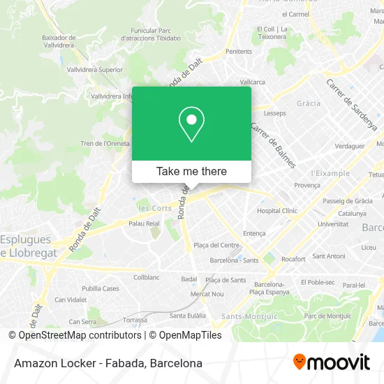 Amazon Locker - Fabada map