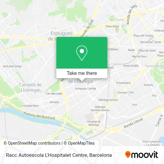 Racc Autoescola L'Hospitalet Centre map