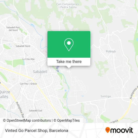 Vinted Go Parcel Shop map