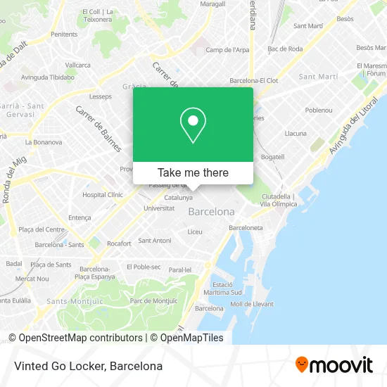 Vinted Go Locker map