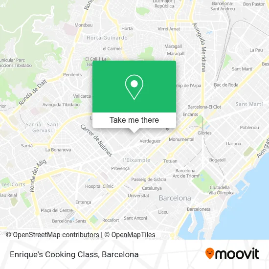 Enrique's Cooking Class map