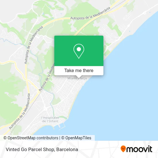 Vinted Go Parcel Shop map
