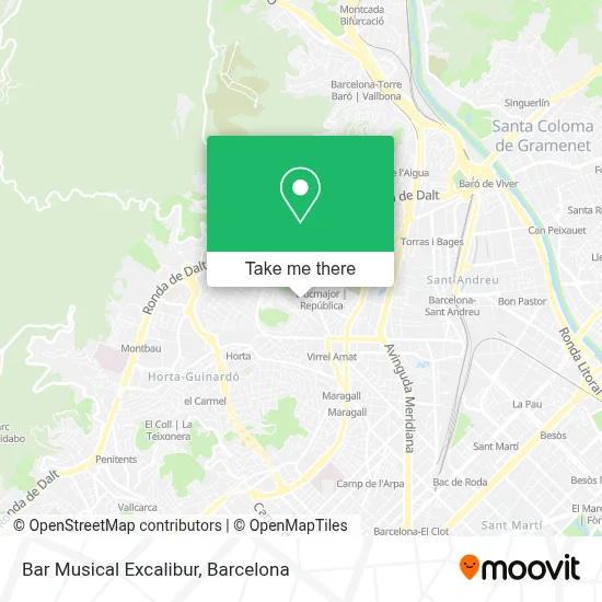 Bar Musical Excalibur map