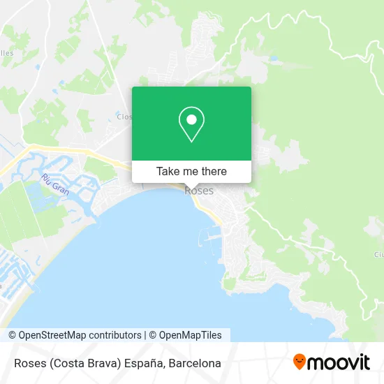 Roses (Costa Brava) España map