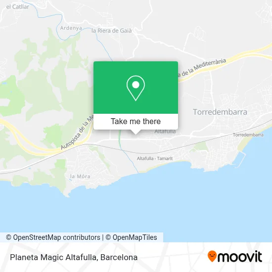 Planeta Magic Altafulla map