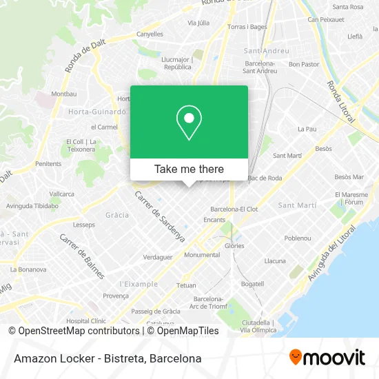 Amazon Locker - Bistreta map