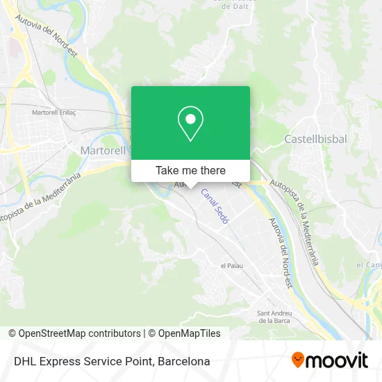 DHL Express Service Point map