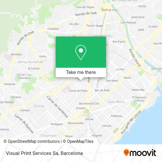 Visual Print Services Sa map