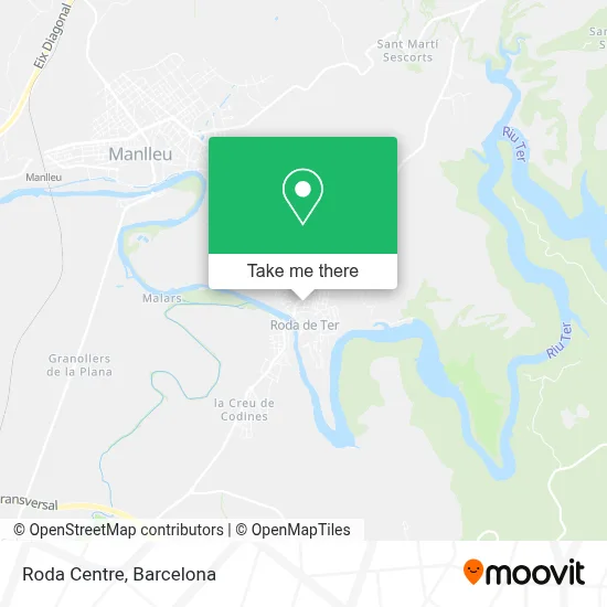 Roda Centre map