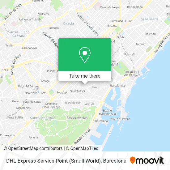 DHL Express Service Point (Small World) map