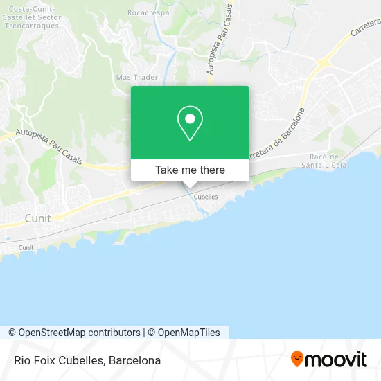 Rio Foix Cubelles map