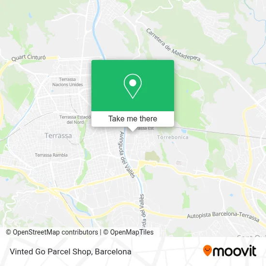 Vinted Go Parcel Shop map