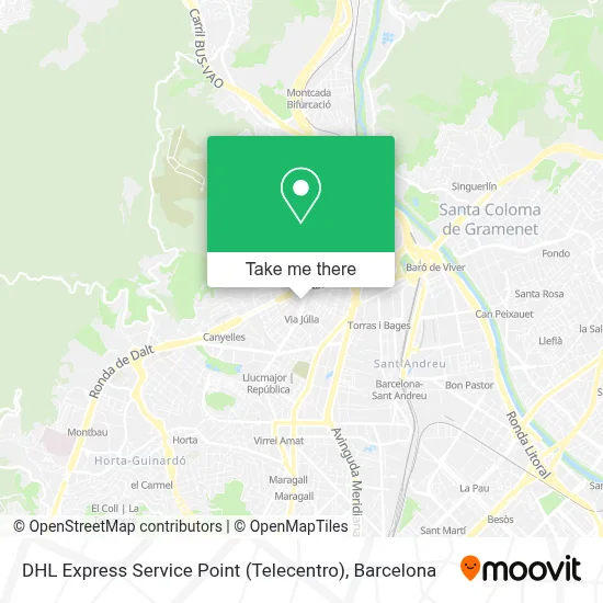 mapa DHL Express Service Point (Telecentro)