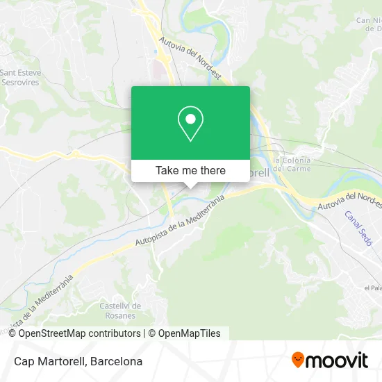 Cap Martorell map
