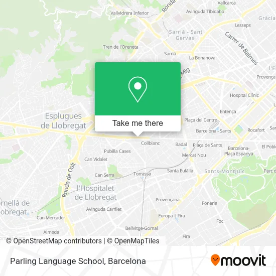 Parling Language School map