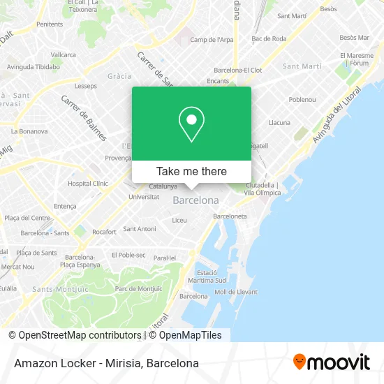 Amazon Locker - Mirisia map