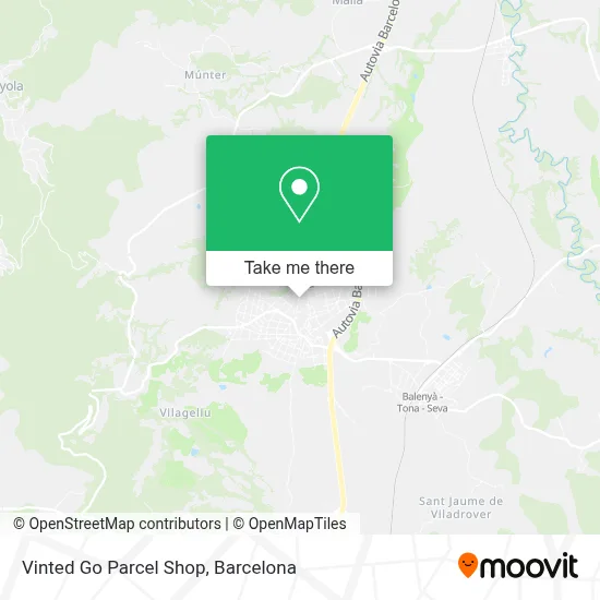 Vinted Go Parcel Shop map