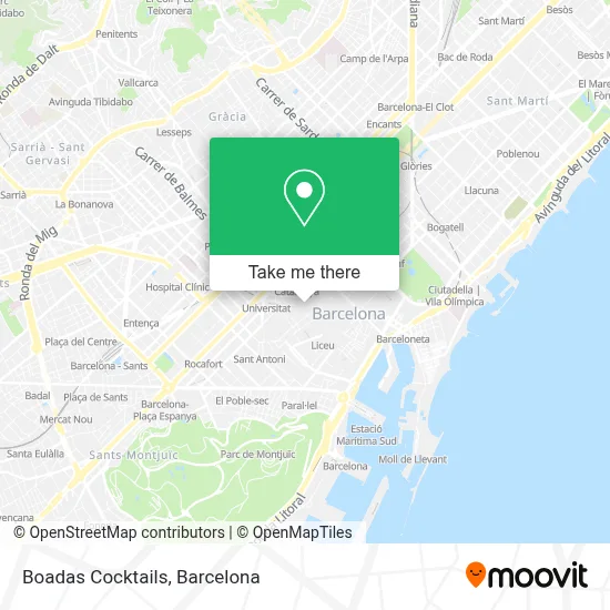 Boadas Cocktails map