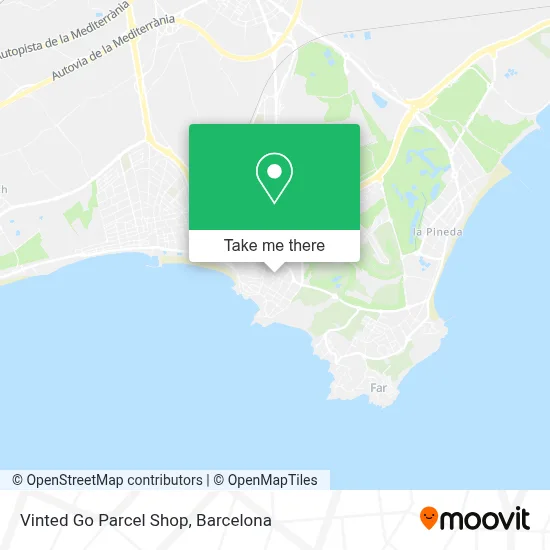 Vinted Go Parcel Shop map
