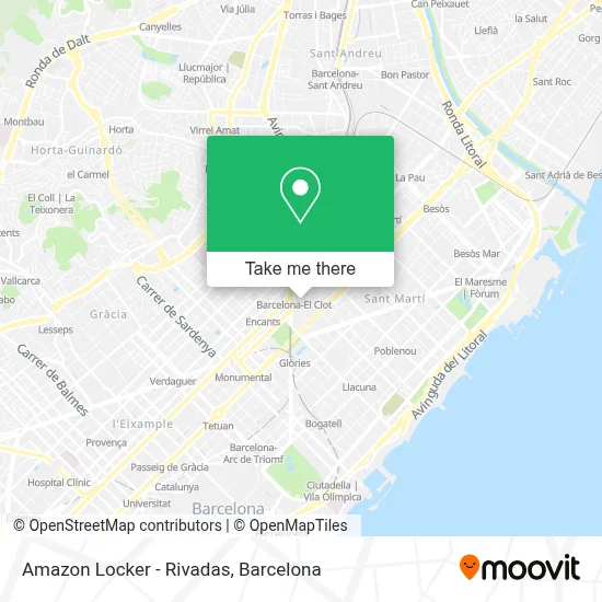 Amazon Locker - Rivadas map