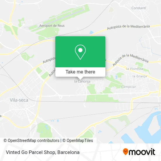 Vinted Go Parcel Shop map