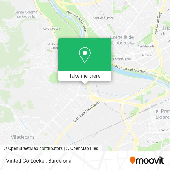 Vinted Go Locker map