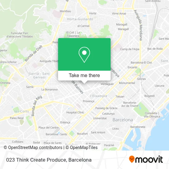 023 Think Create Produce map