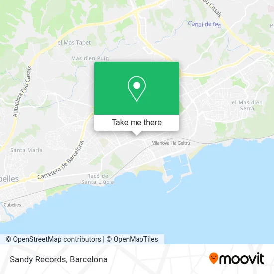 Sandy Records map