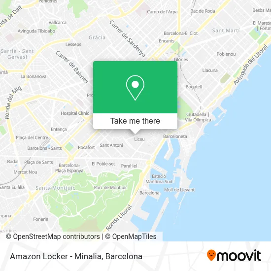Amazon Locker - Minalia map
