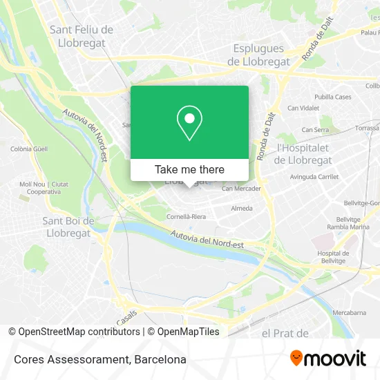 Cores Assessorament map